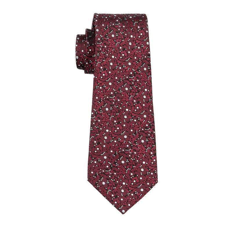 Burgundy Red Paisley Matching Tie Set (3pc) - Modern Mister