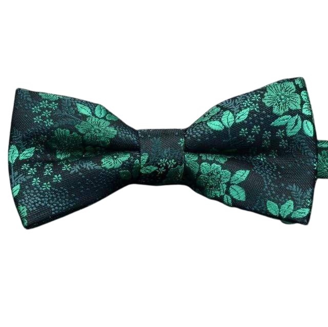 Forest Green Floral Bow Tie - Modern Mister