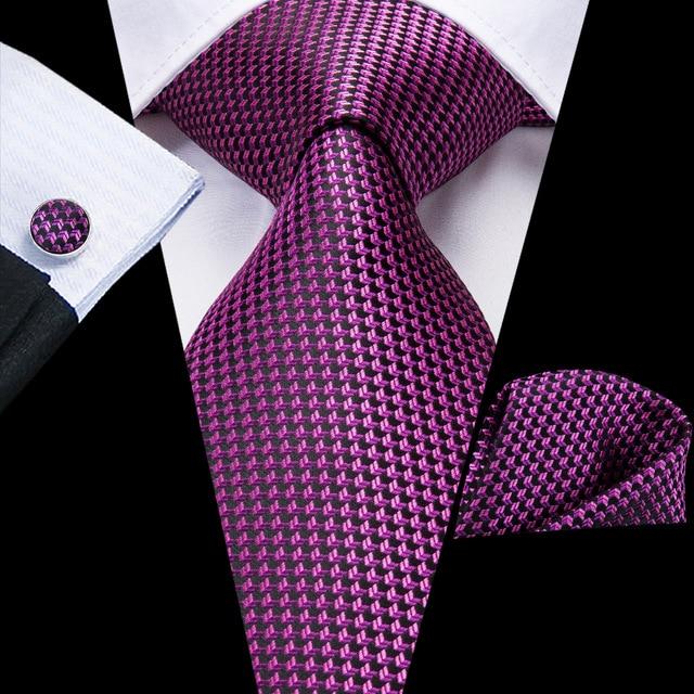 Fuchsia Chevron Matching Tie Set (3pc) - Modern Mister