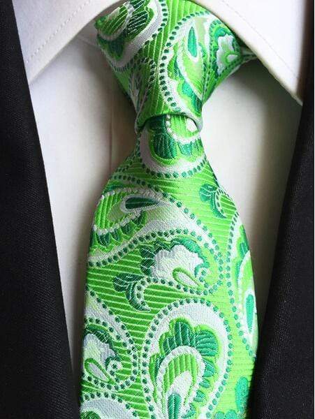 Pine Forest Green Paisley Tie 