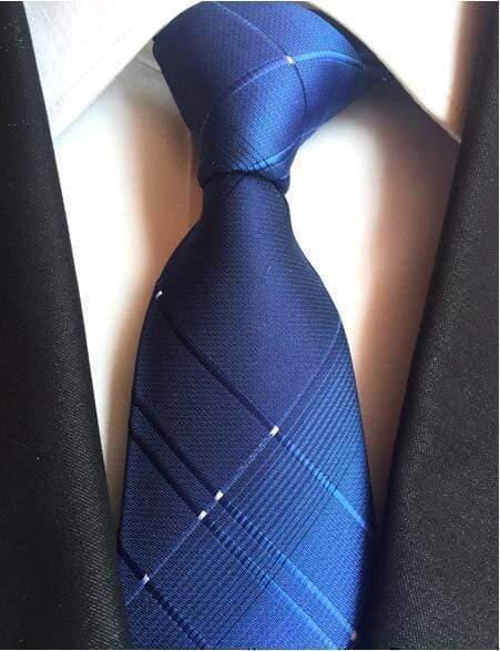 Navy Blue Thin Stripes Tie - Modern Mister