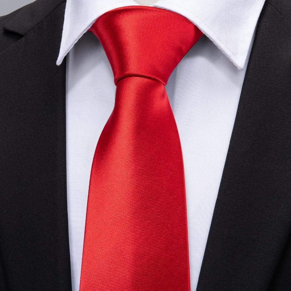 Solid Silk Tie - Red